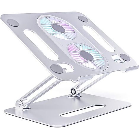 Adecuado ajustable portátil, portátil concentrador ordenadores 10 15 pulgadas, elevador ergonómico ordenador radiador aluminio portátil, plateado (1/5)