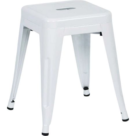 Sgabello basso impilabile in acciaio stile industriale 38x38x46cm Thinia Home