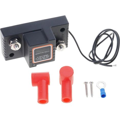 Compatible avec les isolateurs de batterie doubles, l'alimentation UTV ATV, l'alimentation sécurisée, le relais sensible à la tension (VSR), l'isolateur de batterie étanche noir, multicolore. (1/5)