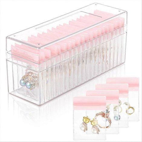 Boîte à bijoux en acrylique, organisateur de bijoux transparent, étui à bijoux de voyage (1/5)