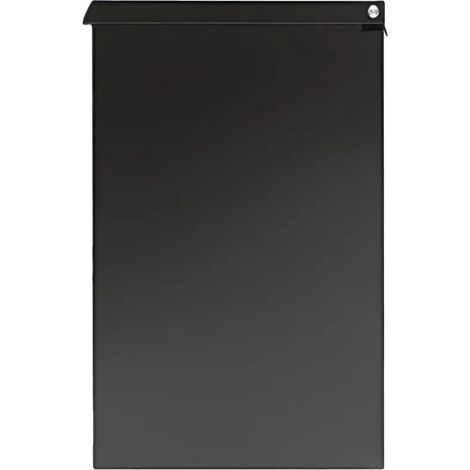 Buzón, diseño con cerradura, construcción resistente a la intemperie, negro. (1/2)
