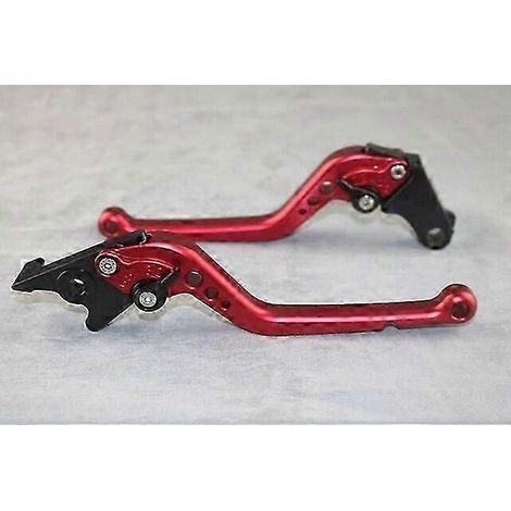 Levier de frein et d'embrayage réglable en aluminium usiné CNC pour moto BMW S1000RR (avec et sans cylindrée) 2015-2018 (Long - Rouge) (1/5)