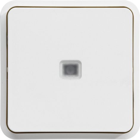 cubyko Poussoir 1O/1F lumineux associable blanc IP55 (WNA021B)