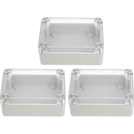 3 Pièces Boîte de Jonction Électrique Étanche Blanche en Abs As avec Couvercle à Charnière, Résistance aux UV et Structure Modulaire Extensible pour Usage Extérieur (1/5)