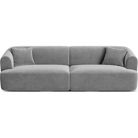 Canapé modulable 4 places en velours gris (1/5)