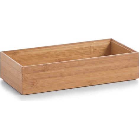 Sollbry Boîte de Rangement en Bambou Pour le stockage de petits objets rangement Box stand 30 x 10 x 4.2 cm (1/5)