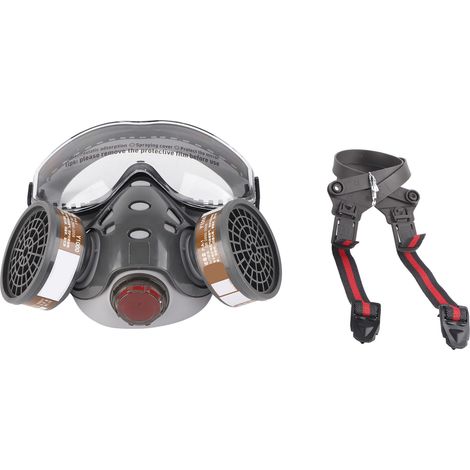 Écran facial anti-poussière avec lunettes, masque de protection réutilisable pour soudure et peinture (1/5)
