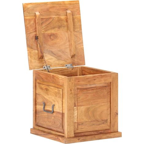 Maison Exclusive - Coffre 40x40x40 cm Bois d'acacia solide (1/5)