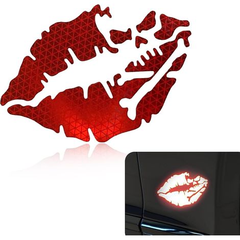 Pegatinas para casco de moto, adhesivos para labios, pegatinas reflectantes, pegatinas personalizadas para parachoques, compatibles con coches y motocicletas. (1/5)