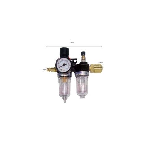 1/4"-Druckreglerfilter, Wasser-Öl-Abscheider, Druckregler für Kompressoren und Druckluftwerkzeuge - Crezuo (1/4)