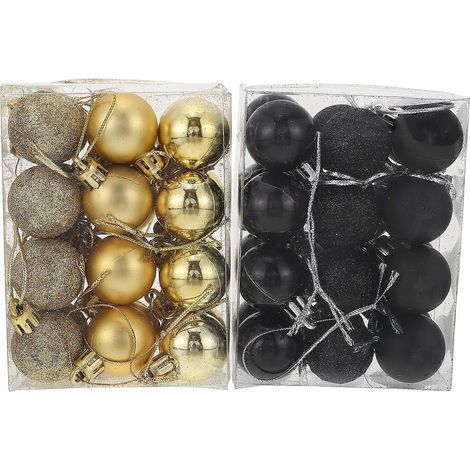 48 boules décoratives à suspendre pour sapin de Noël-3x3cm (1/3)