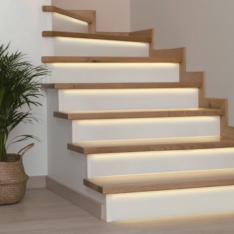 MiBoxer LED Treppenbeleuchtung Starterset mit Bewegungssensor & automatischer Lichtsteuerung - Passend für: 12 Stufen