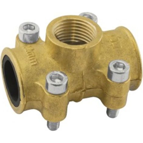 Messingreparatur für Kupferrohr mit RB-Muffe - 22mm - 1/2", GEBO