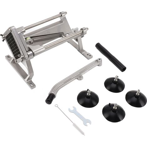 Coupe-frites Coupe-pommes de terre manuel professionnel en acier inoxydable pour légumes, oignons, carottes et concombres 9 mm/0,35 pouce (1/5)