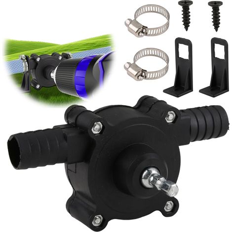 Mini pompe de perceuse électrique portable auto-amorçante Pompe de transfert d'eau et d'huile compatible avec perceuses sans fil pour la maison, le jardin, l'extérieur et le transfert de diesel (1/4)