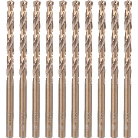 10pcs HSS CO Straight Shank Twist Drill Bits for Stainless Steel Iron Plate (5.5mm) (1/5)