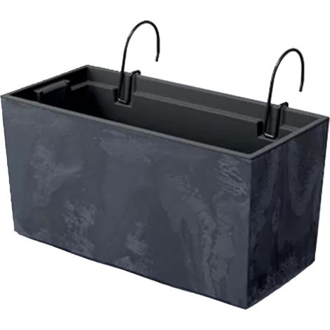 Pot de fleurs pour balcon Urbi Effet Béton DUC400EW  Anthracite (1/5)