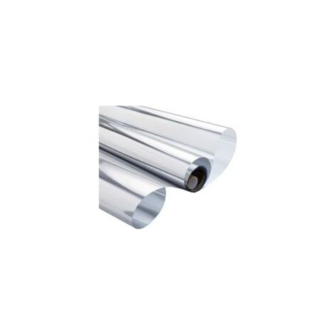 Entspiegelte Fensterfolie, Einweg-Spiegelfolie, wärmereduzierend, UV-beständig, elektrostatisch, Sichtschutzfolie für Büro-, Wohn- und Ladenfenster, 90 × 300 cm, Silber – Crezuo