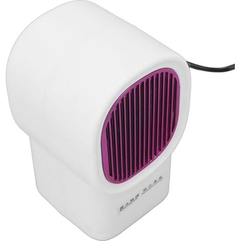 Chauffage soufflant vertical 500 W à chauffage rapide et silencieux, idéal pour la maison (UE 100-220 V, blanc).