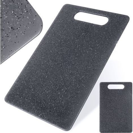 Planche à découper de cuisine universelle en plastique effet granit 24 x 15 cm (1/5)