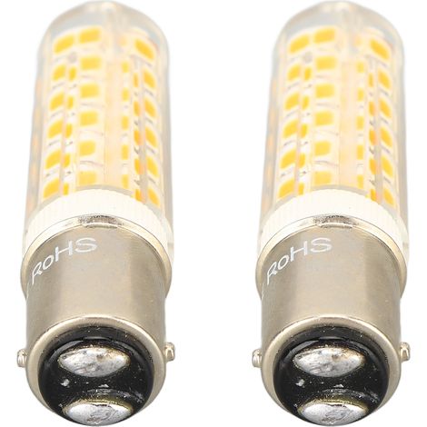 Dimmbare 6-W-BA15D-LED-Lampen mit Doppelkontakt, Bajonettsockel (DC), 540 lm, 76 LEDs, warmweißes Licht, entspricht einer 60-W-Halogenlampe, 100–130 V (1/5)