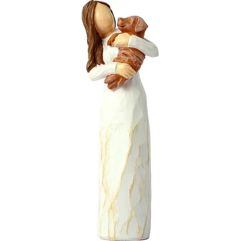 Ornament Sculpture Angel Hand-Painted Resin Figurine Gift for Occasions White Multiple Sizes and Weights (1/5)