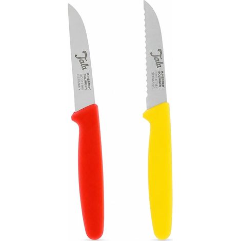 Lot de 2 Couteaux à Légumes en Inox, Lisse et Dentelé (1/4)