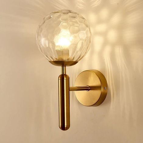 Applique Murale Boule De Verre Moderne Pour Salon Chambre Escaliers Lumière Led Nordique Chevet Applique Murale Salle De Bain Luminaires Miroir Lumière (1/4)