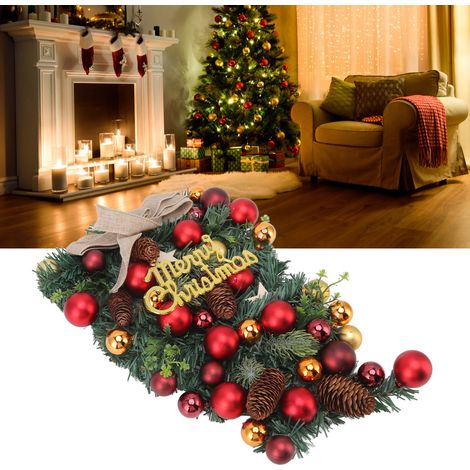 Boules décoratives de Noël, décorations de sapin inversées, décorations de vitrine créatives, nœuds, guirlandes, décorations de porte (1/5)