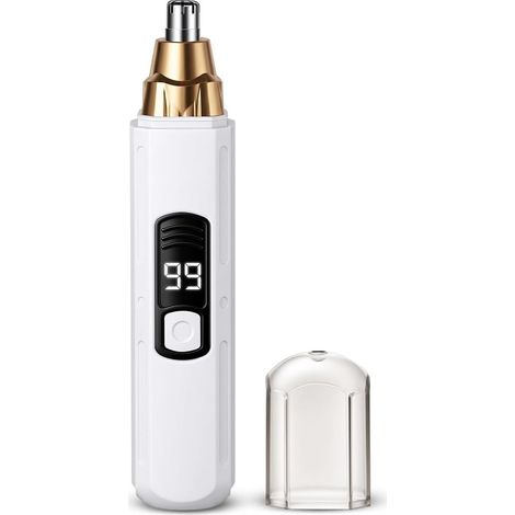 Tondeuse Nez, Tondeuse à Poils de Nezs, Coupe Poils Nez et Oreilles USB Rechargeable, Rasoir Nose avec LCD Écran, Facile à Utiliser Lavable pour Hommes et Femmes (1/5)