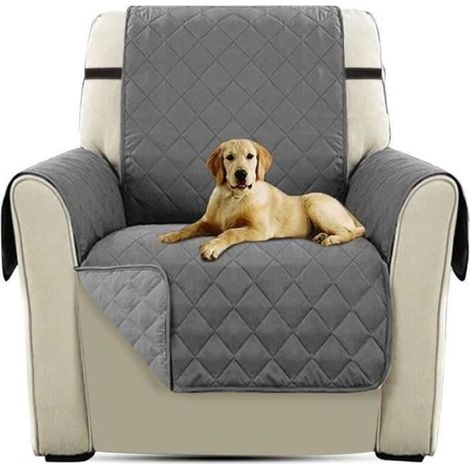 Housse de canapé Imperméable Protège Canapé Étanche Protecteur de Canapé Fauteuil pour Animaux de Compagnie-Gris (1/4)