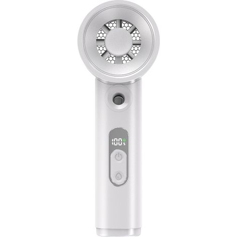 Ventilateur brumisateur portable – Batterie rechargeable 4000 mAh, puissants ventilateurs turbo personnels, 5 vitesses, mini vaporisateur d'eau pour voyage, extérieur, vacances à la plage