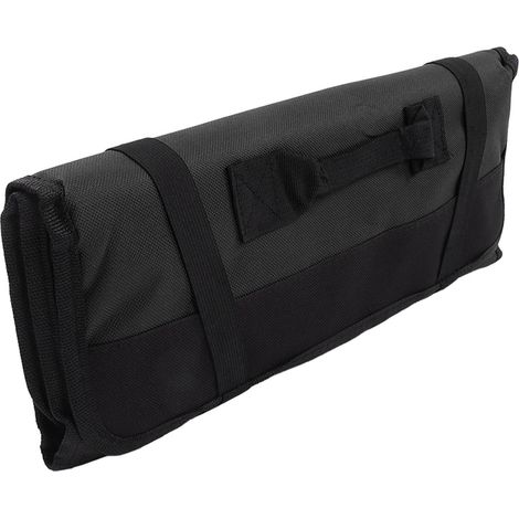 Rouleau de rangement imperméable en toile Oxford pour outils - Pochette portable noire multifonction