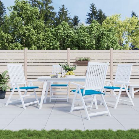 Coussins de chaise,Rembourrés pour chaise de jardin 4 pcs bleu 50x50x3 cm tissu oxford BGT86629 (1/5)