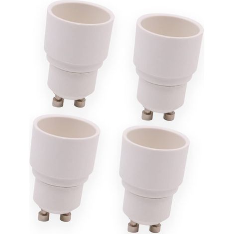 4PCS GU10 à E14 Adaptateur de Support de Lampe Douille de lumière Convertisseur de Base d'ampoule (1/5)