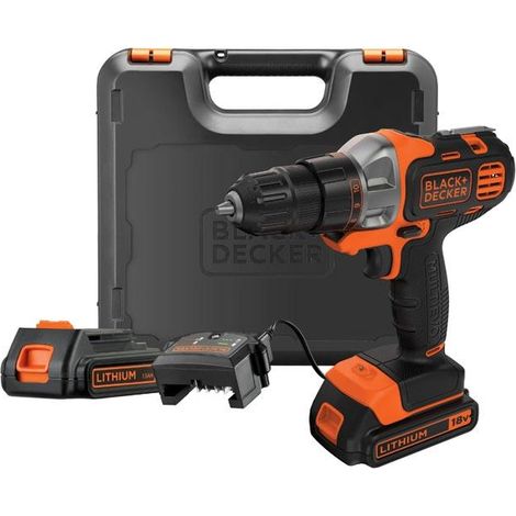 Trapano avvitatore a batteria BLACK+DECKER MT218KB-QW 18V kit 2x1,5Ah 20 Nm valigetta (1/3)