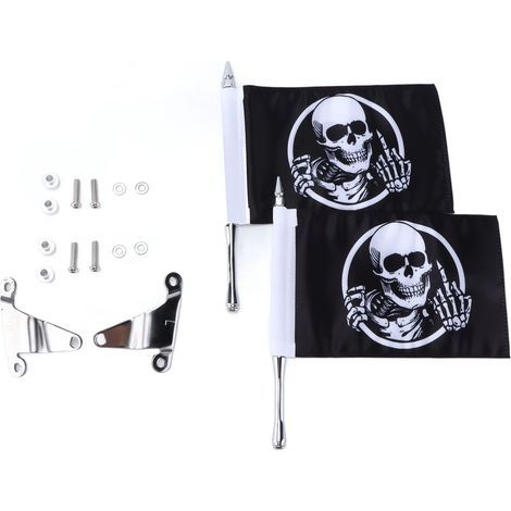 Kofferraumdeckel-Montagesatz mit Ersatz-Totenkopf-LR-Flagge für Gold Wing Tour DCT 2018-2020 (1/5)
