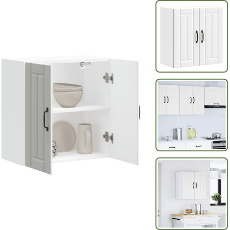 Küchen-Hängeschrank Lucca Weiß Holzwerkstoff - Küchen-Wandschrank - Küchen-Wandschränke - Wandschrank Küche - Küchenschrank (1/5)