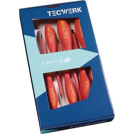 TECWERK Schraubendrehersatz 7-tlg.Schlitz/PZD VDE TECWERK