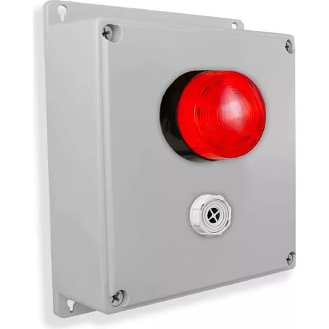 Boîtier d'alerte supplémentaire sans fil avec sirène + flash - Haute-résistance / 800m (Gamme PROTECT 800)