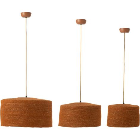 Lot de 3 Lampes Suspension "Moonj" 50cm Rouille (1/4)