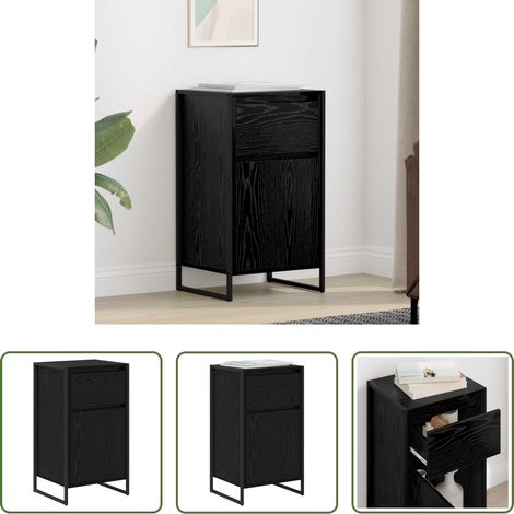 vidaXL Industrielle Möbel - Sideboard Schwarz Eichen-Optik 43 x 36 x 75,5 cm Holzwerkstoff (1/5)