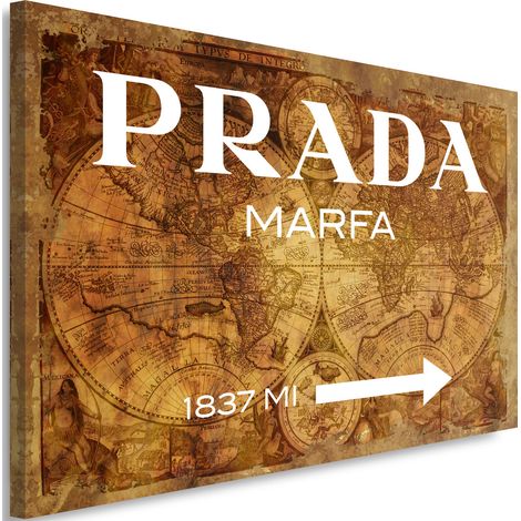 Tableau sur toile Carte du monde Prada Marfa 100x70 (1/5)