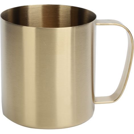 Verre à bière de bureau en acier inoxydable, portable, 480ml, or, pour usage domestique et extérieur (1/5)