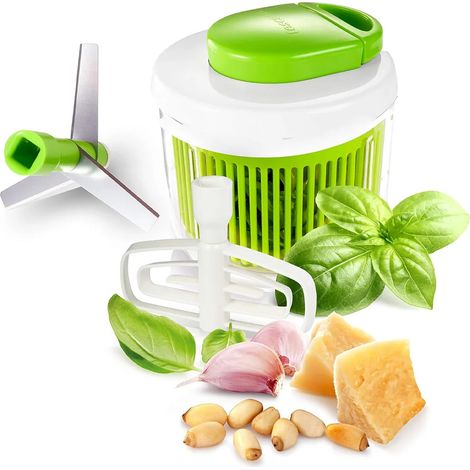 Tritatutto Manuale Con Frusta E Cestello In Plastica