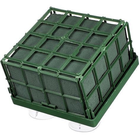Base de Ventouse à Fleurs Verte Plastique, pour Voiture de Mariage (1/5)