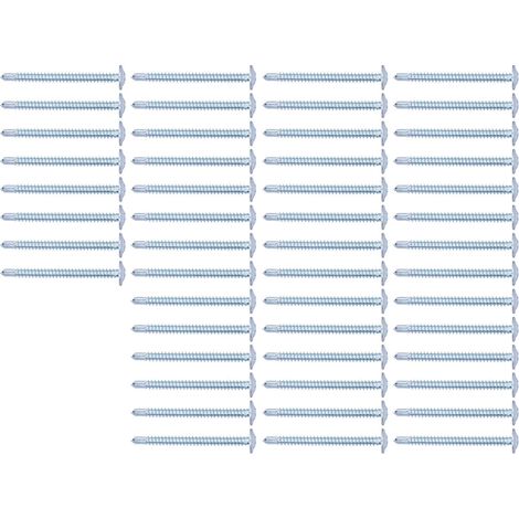 50 vis autoperceuses cruciformes en acier au carbone zingué, tête ronde 4,2 x 50 mm (1/5)