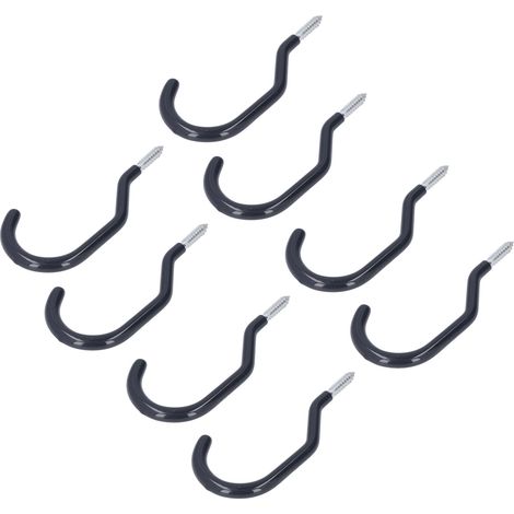 Kit de 8 crochets muraux pour vélo, outils et rangement, idéal pour le jardin, le garage ou le plafond. (1/5)