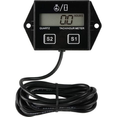 Promotion, Tachymètre de compteur horaire numérique, rappel de maintenance, batterie remplaçable, arrêt automatique, utilisation pour tondeuse à gazon ZTR Générateur de tracteur Marine VTT Motoneige e (1/4)
