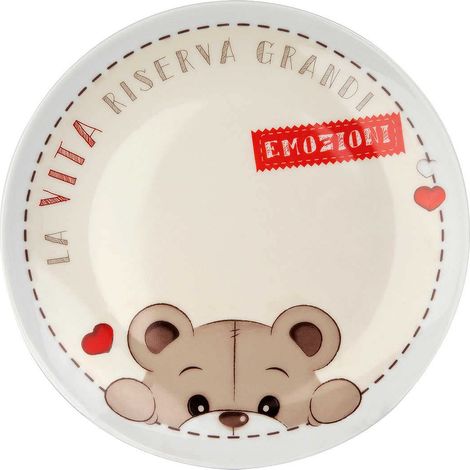 Assiette, porcelaine, Ivoire, Small (1/2)
